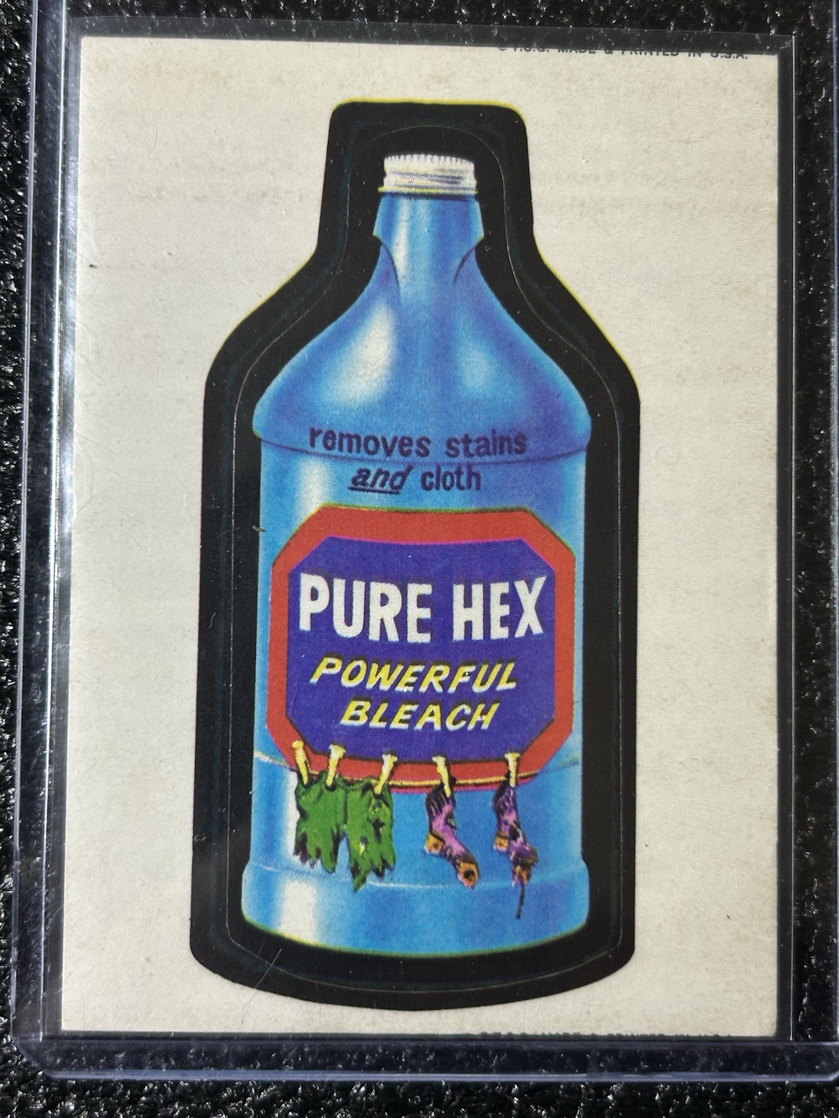 1973 Topps Wacky Packages 1st Series Pure Hex  Powerful Bleach Tan Back 