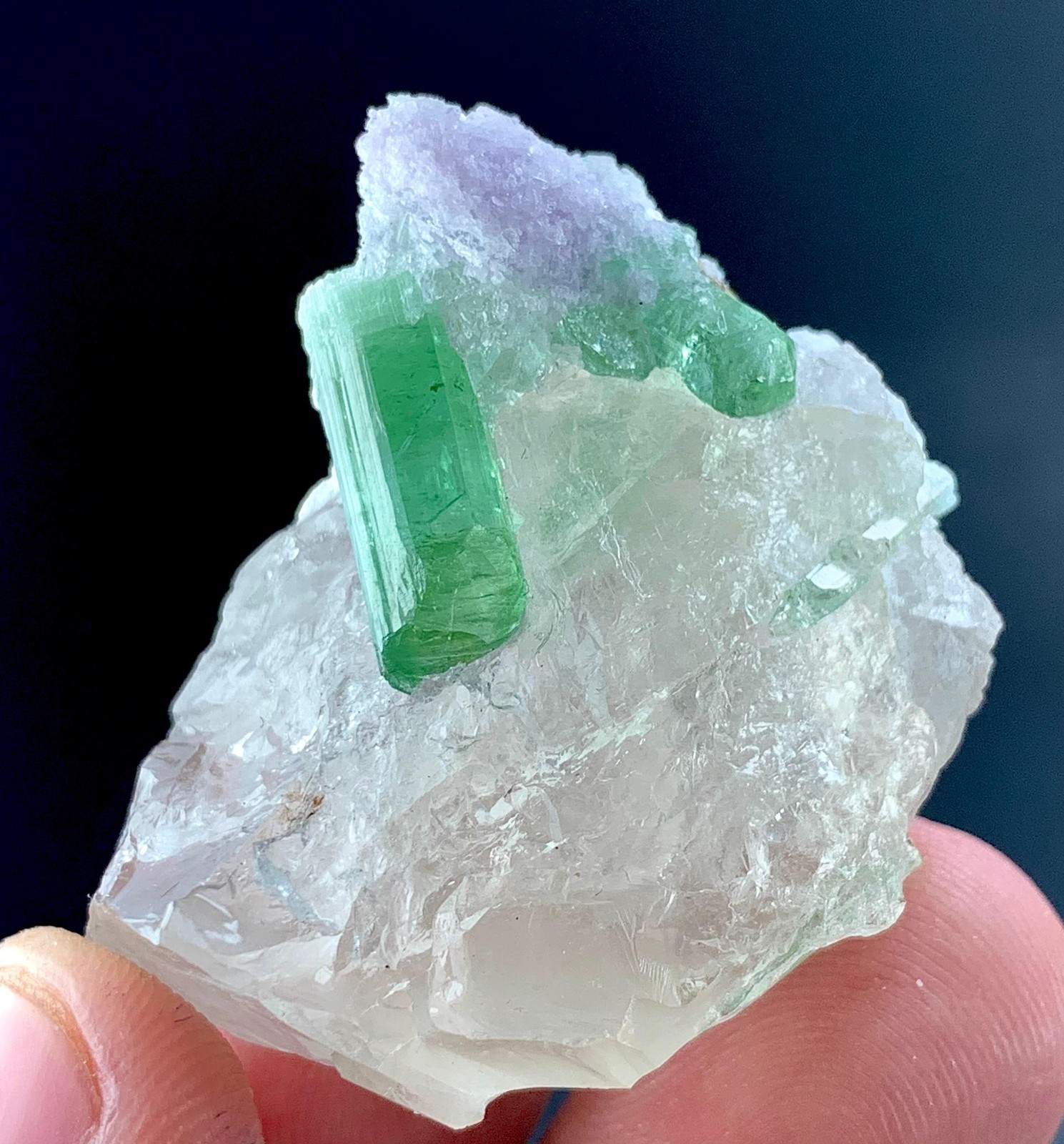 96   Carat Tourmaline With Quardz Crystal  Specimen From Afghanistan