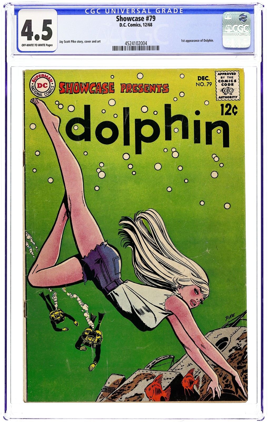 Showcase #79 CGC 4.5 1968 4524102004 1st app. Dolphin