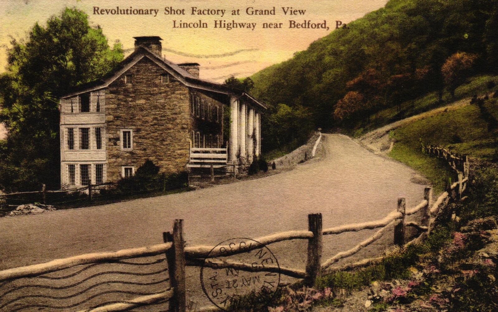 Lincoln Highway Pennsylvania - Revolutionary Shot Factory at Grand View 1936