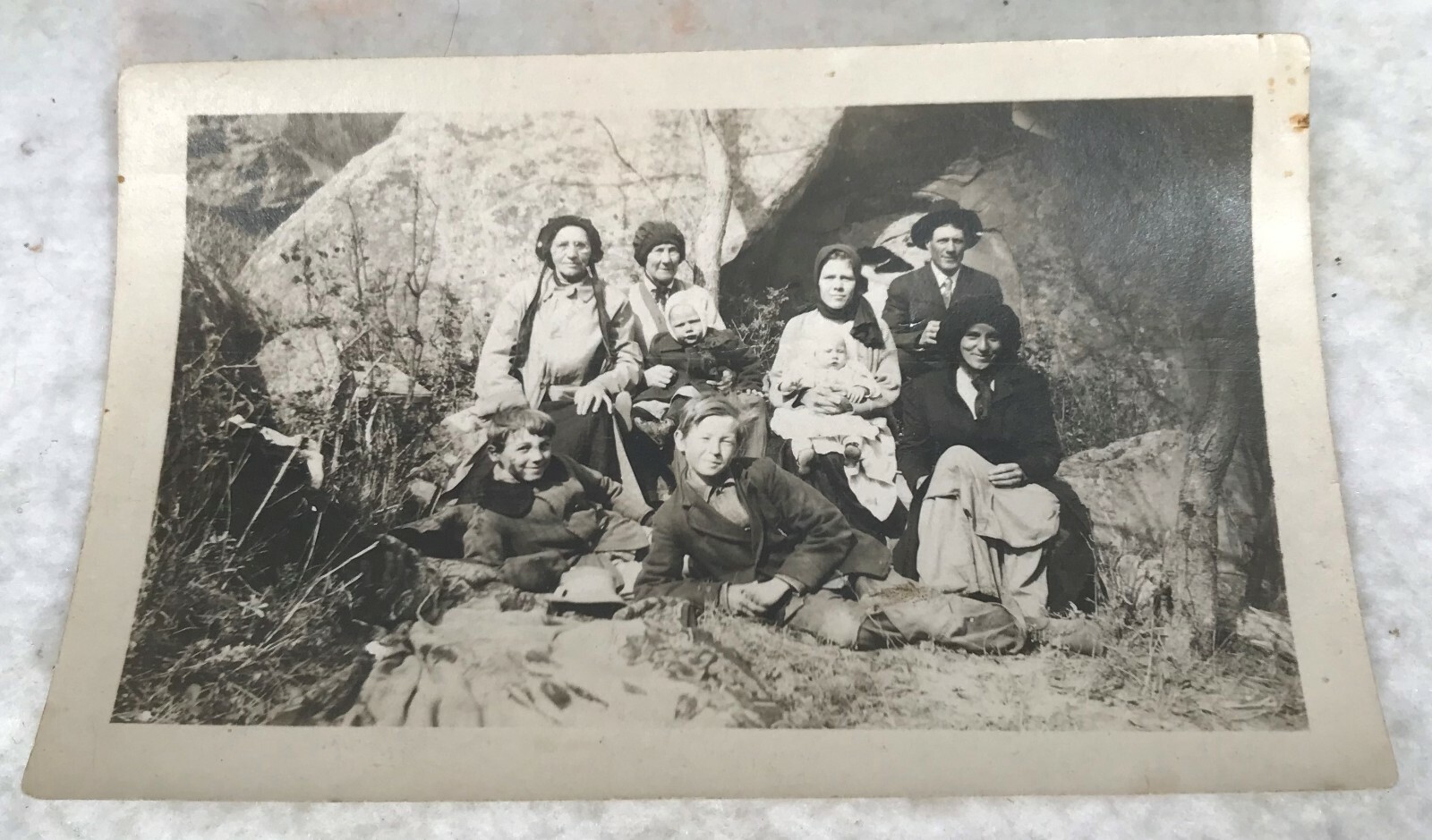 Antique -Vintage 1910's - 1915 Family Mountains Kids - Photo Photograph Antique -Vintage 1910's - 1915 Family Mountains Kids - Photo Photograph