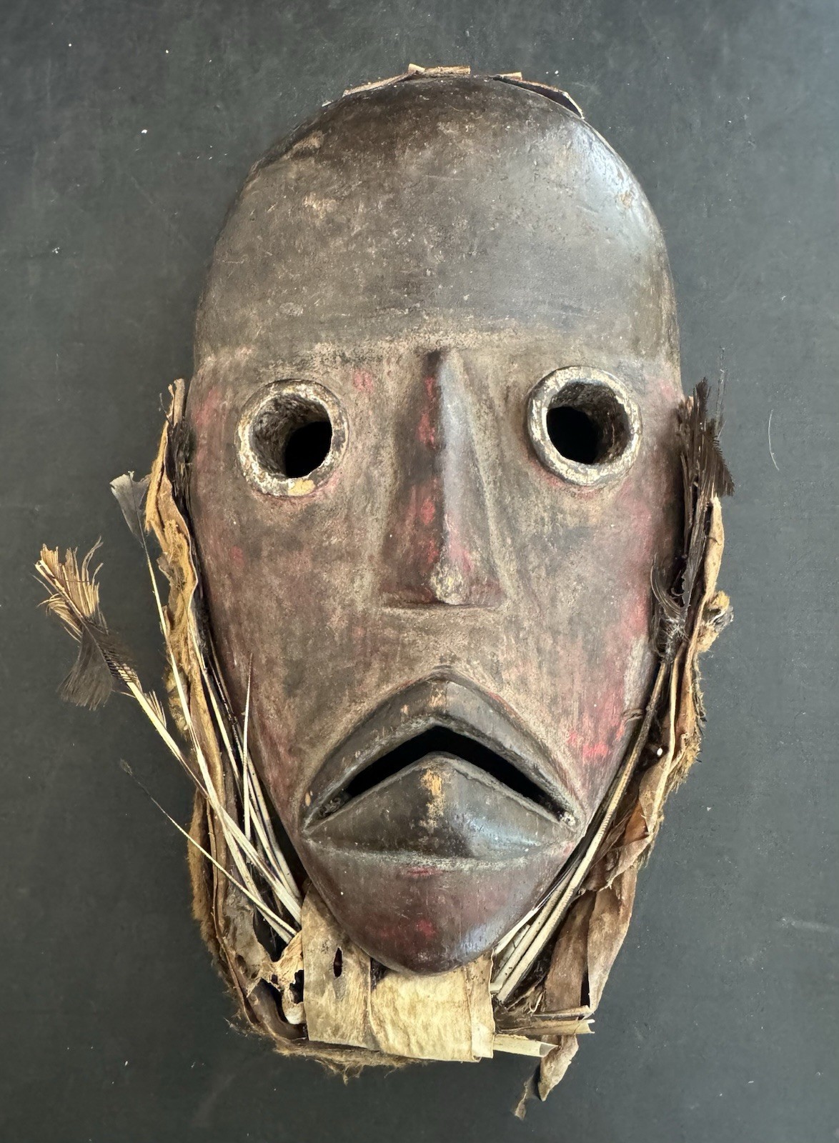 Vintage Dan Poro Society Mask Wood Ivory Coast & Liberia Approx 10” X 6”