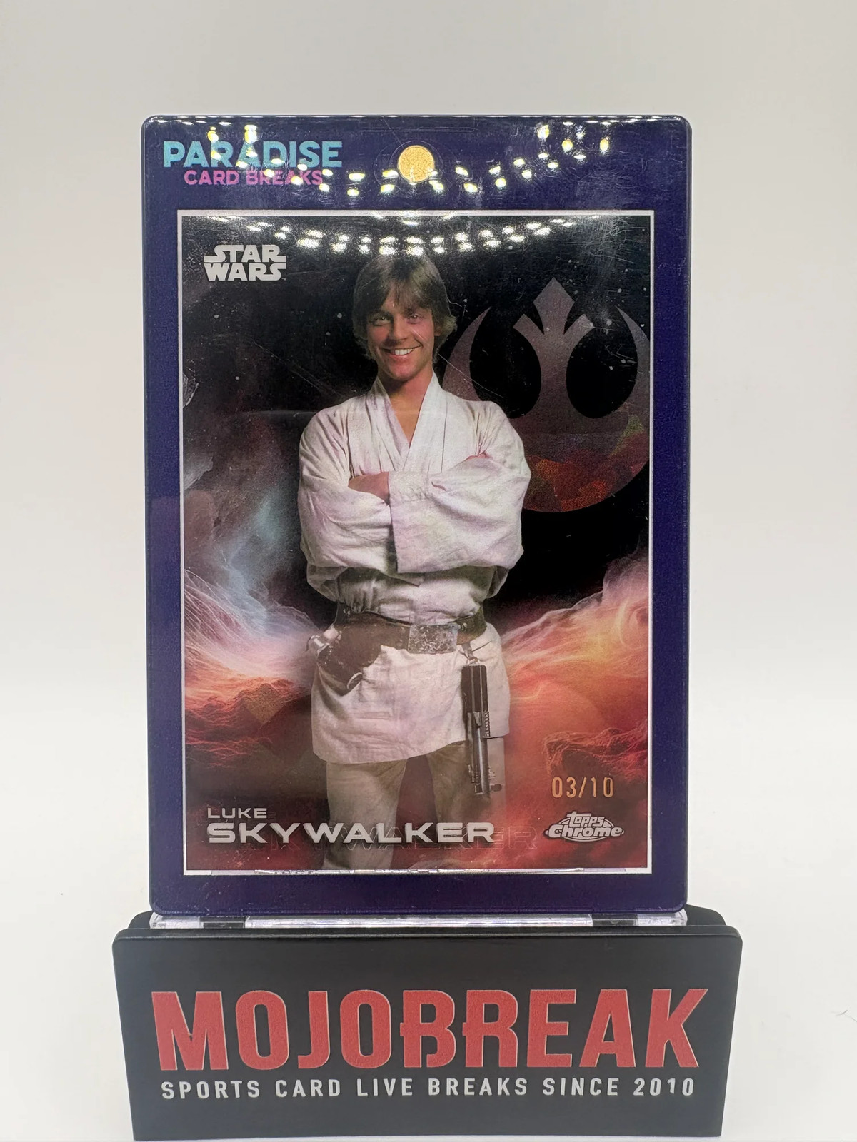 2025 Topps Chrome Star Wars Luke Skywalker Black Refractor 03/10 #83