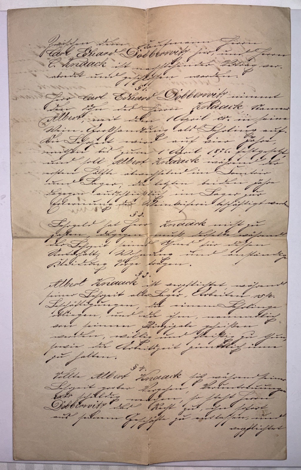 1872 Prussian Stettin Pomerania Handwritten Legal Protocol Kurrent