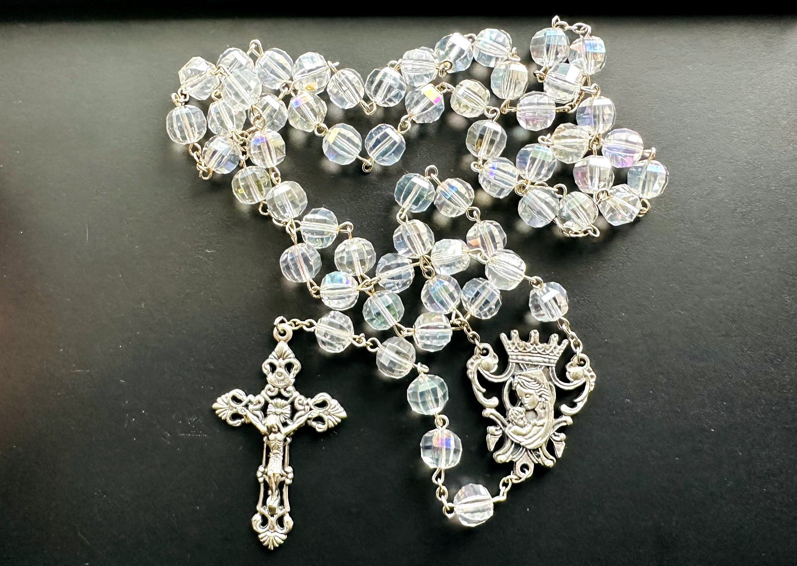 Rosary - Sterling Silver & Crystal