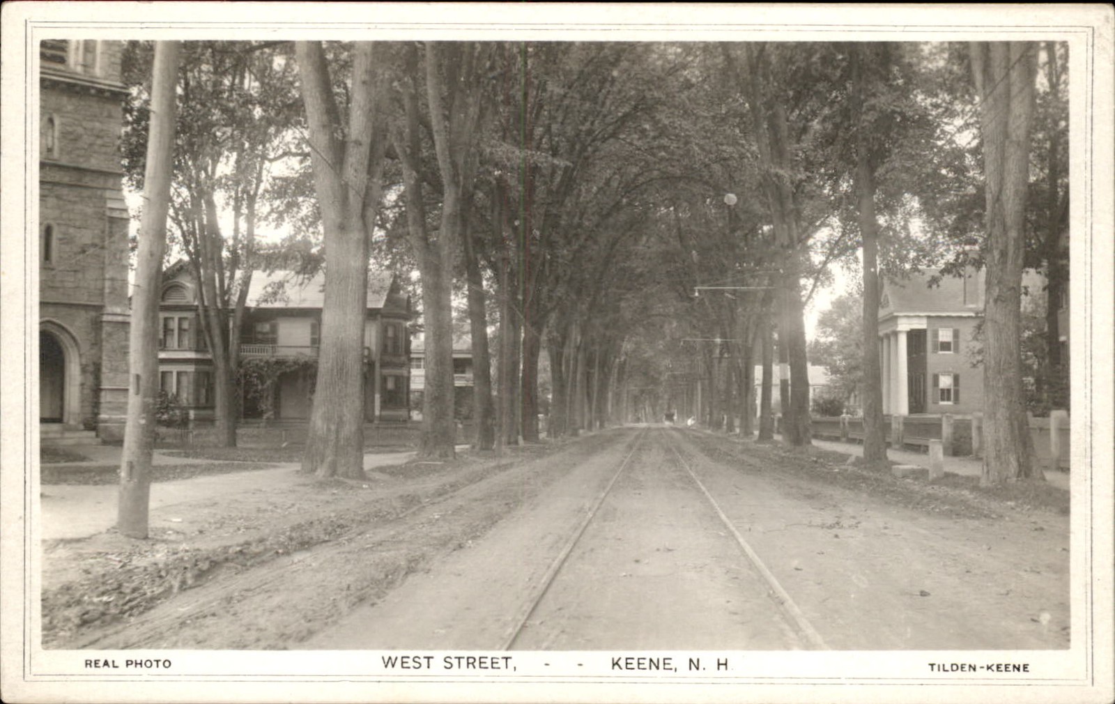 Keene NH West Street Tilden & Co. c1900s-10s Real Photo Vintage Postcard bhn