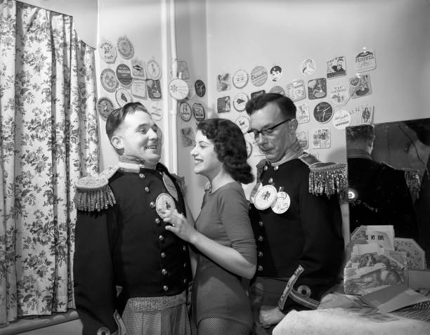 Comedians Eric Morecambe Ernie Wise Present Their Collection Beer - 1957 Photo