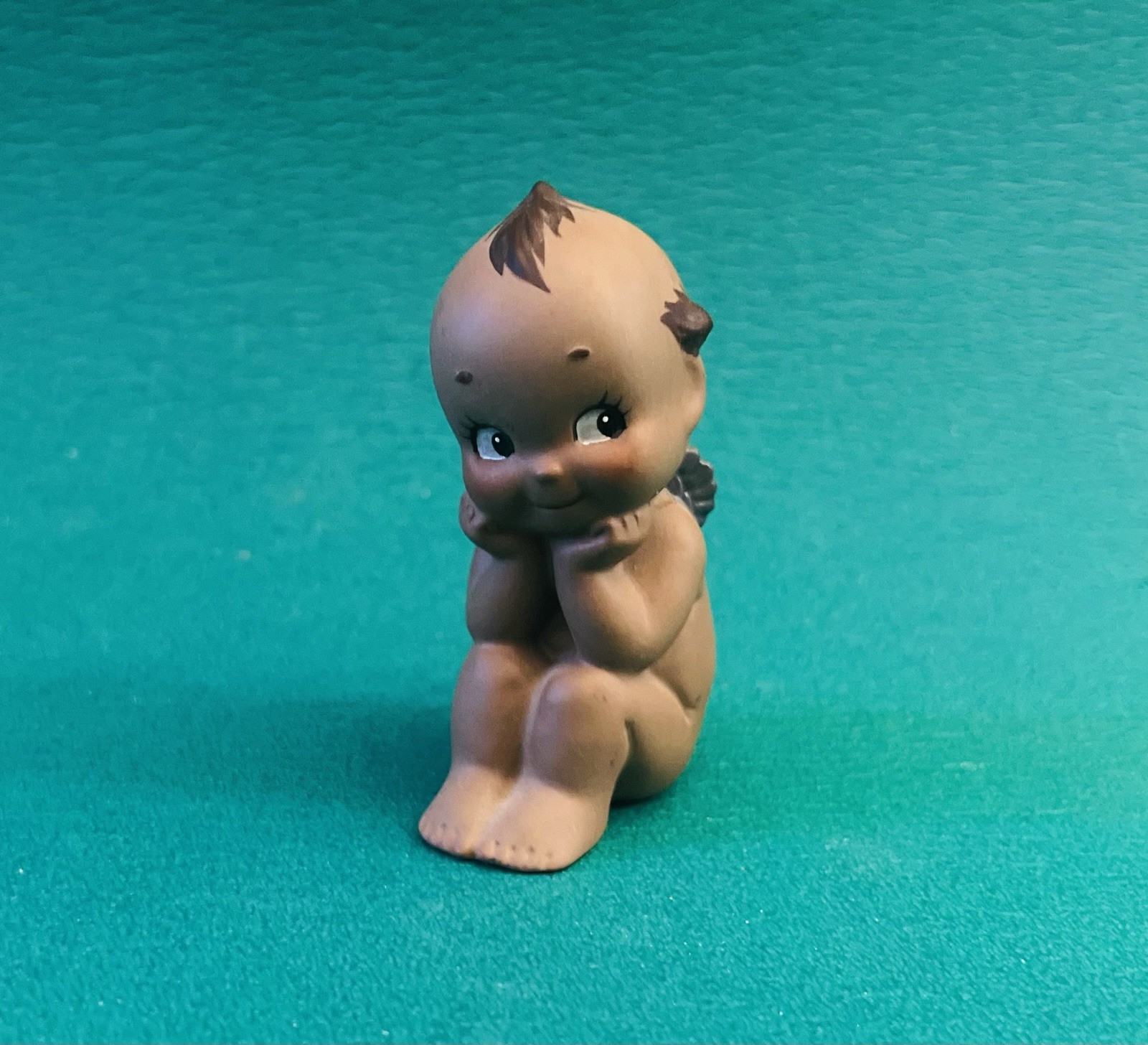 Rare Rose O\'Neill African American Kewpie Bisque Enesco Jesco Porcelain Baby