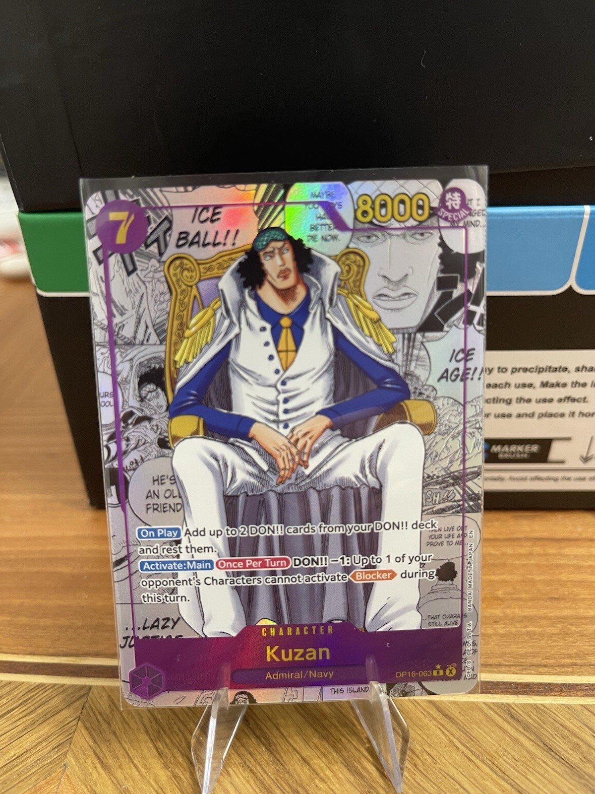 One Piece Card Game Kuzan Special OP16-063 Manga Art ENG
