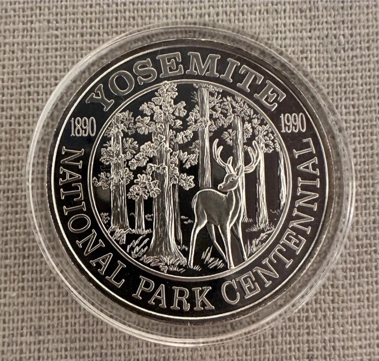Yosemite National Park Centennial Coin 1 Troy Oz .999 Fine Silver Round Medal Yosemite National Park Centennial Coin 1 Troy Oz .999 Fine Silver Round Medal