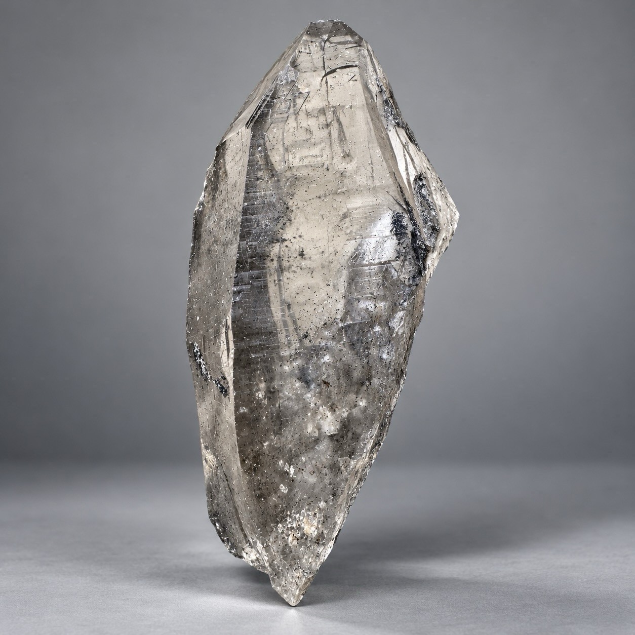 “Ashen Atlas” Ganesh Himalayan Gray Phantom Akashic Landscape Quartz Crystal