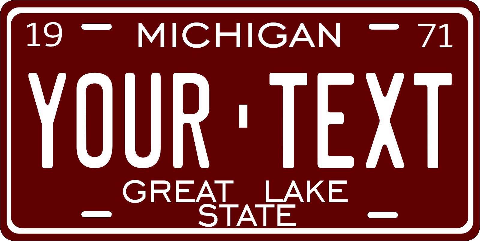Michigan 1971 License Plate Personalized Custom Auto Bike Motorcycle Moped Tag