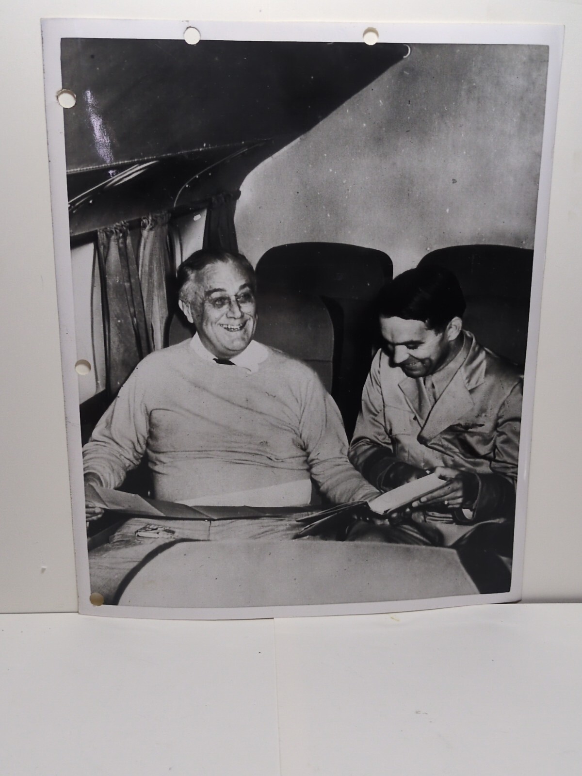 1943 Photo FDR Roosevelt + Capt Otis Bryan Master File Copy Douglas Air RRP 619