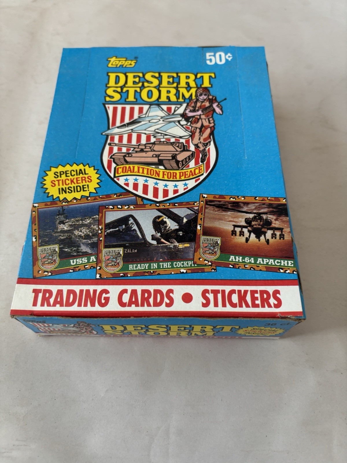 1991 Topps Desert Storm Wax Box Series 1 Factory Sealed Unopened 36 Packs