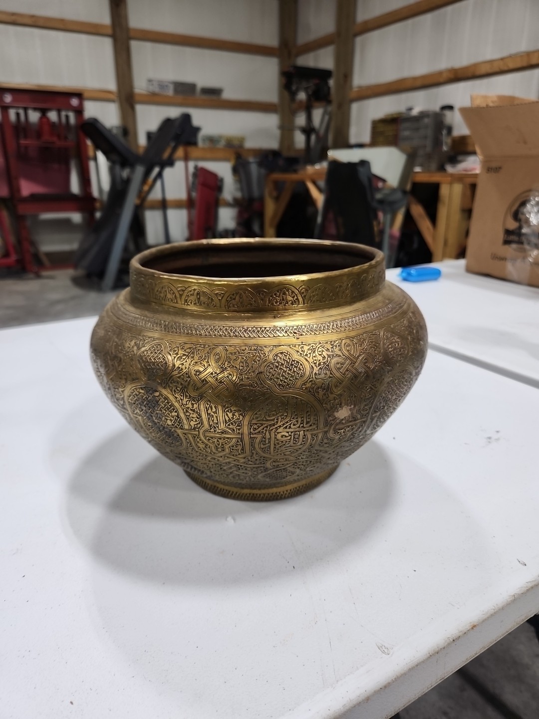 Antique Islamic Brass mamluk style Arabic inscriptions pot Calligraphy bowl rare Antique Islamic Brass mamluk style Arabic inscriptions pot Calligraphy bowl rare