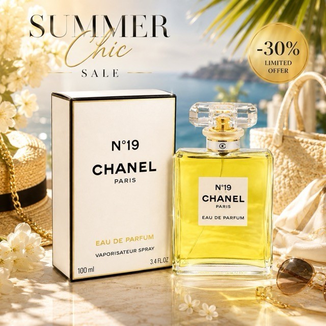 Chanel #19 Women's Eau De Parfum EDP 3.4 oz / 100ml New Open Box Full Perfume Chanel #19 Women's Eau De Parfum EDP 3.4 oz / 100ml New Open Box Full Perfume