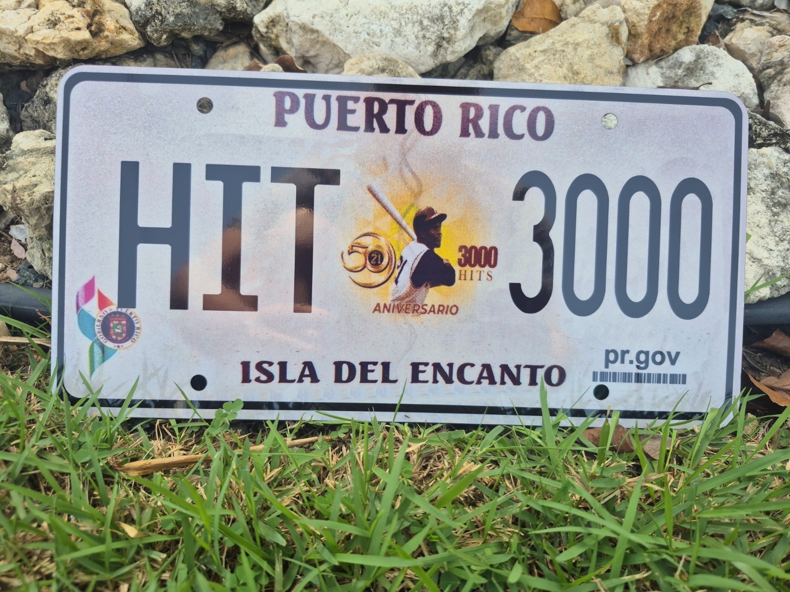 Puerto Rico Roberto Clemente HIT 3000 50th Anniversary Booster License Plate🇵🇷 Puerto Rico Roberto Clemente HIT 3000 50th Anniversary Booster License Plate🇵🇷
