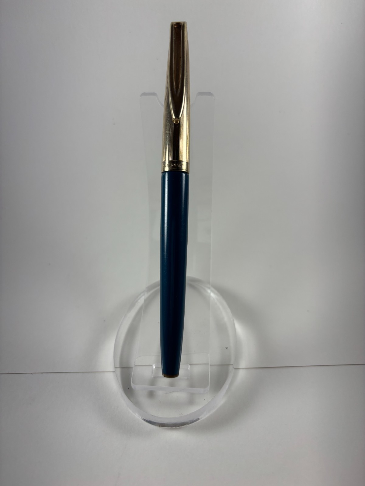Waterman's C/F Fountain Pen Blue & Gold Filled Cap 14K Nib USA Made w/ Converter Waterman's C/F Fountain Pen Blue & Gold Filled Cap 14K Nib USA Made w/ Converter