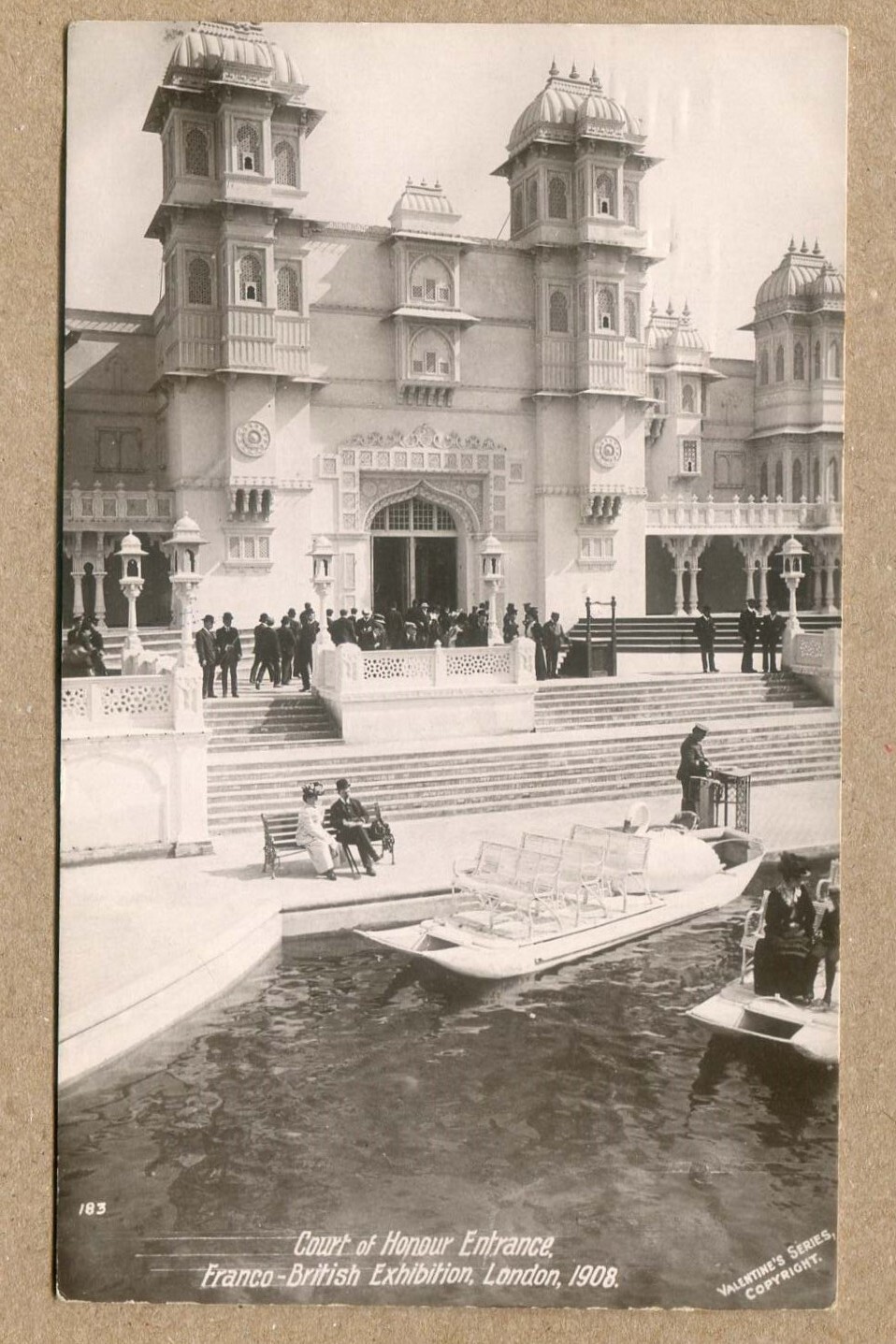1908 FRANCO BRITISH EXHIBITION. Court of Honour Entrance. 1908 Posted POSTCARD 1908 FRANCO BRITISH EXHIBITION. Court of Honour Entrance. 1908 Posted POSTCARD