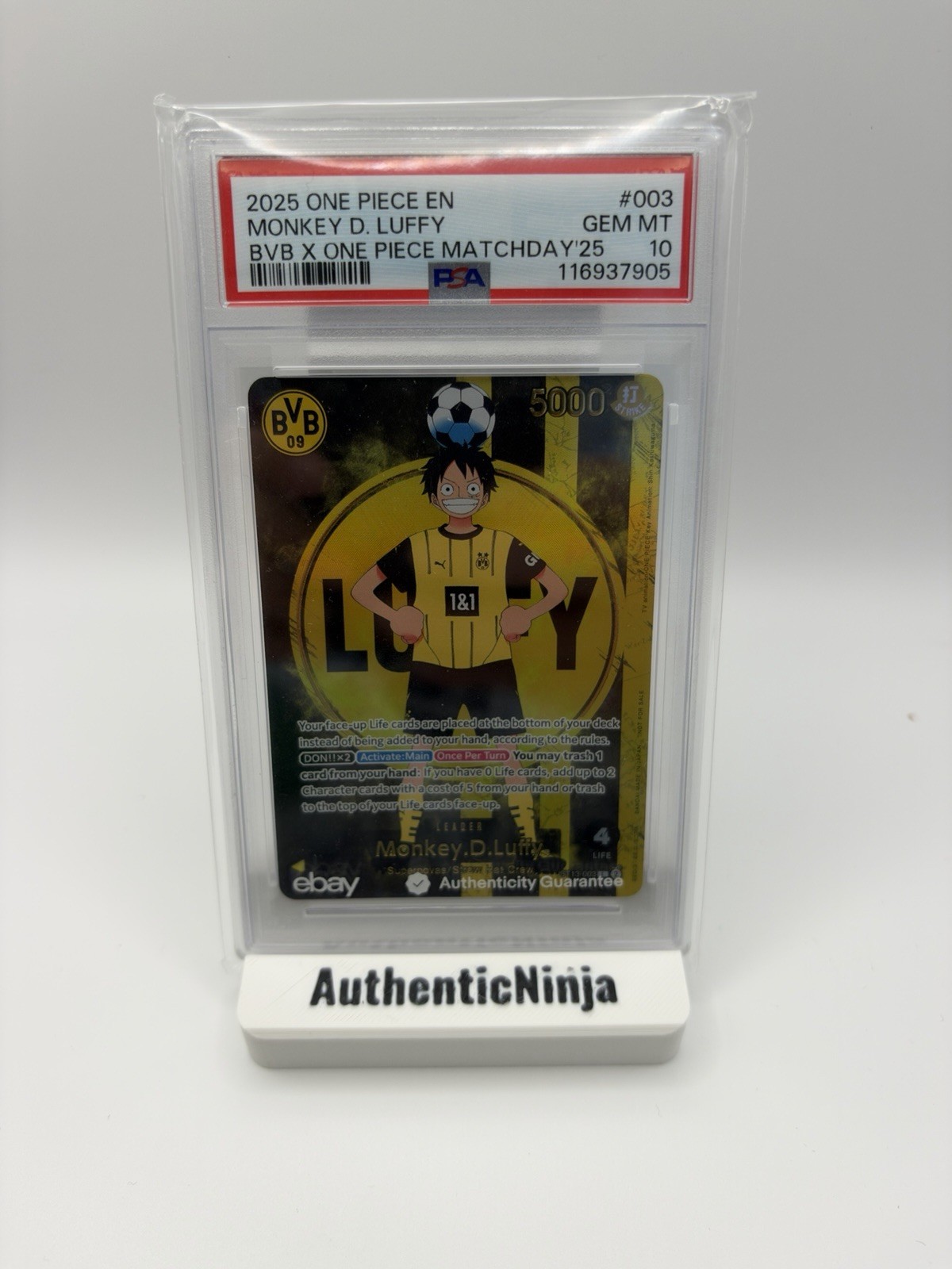 One Piece Monkey D. Luffy PSA 10 BVB x Dortmund Promo 2025