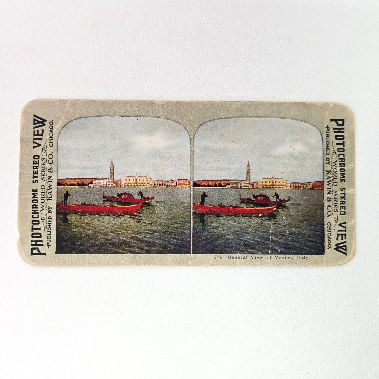 Kawin & Co. No. 274 General View of Venice Italy Stereoview Photo Card