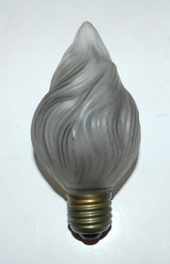 NEAT VINTAGE SWIRL FLAME SHAPED LIGHT BULB MARKED AUSTRIA - WORKS NEAT VINTAGE SWIRL FLAME SHAPED LIGHT BULB MARKED AUSTRIA - WORKS