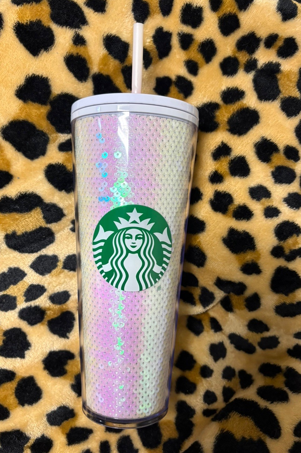 Starbucks Tumbler 2020 Iridescent Purple Sequin Holiday Cup 24 oz NEW No TAG