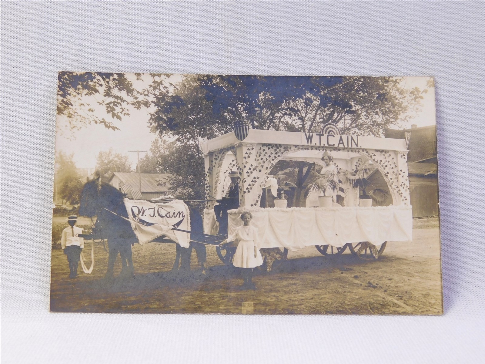 Antique 1910s RPPC Cain Shoes E.T. Carlson Aledo Illinois PostCard Parade Float Antique 1910s RPPC Cain Shoes E.T. Carlson Aledo Illinois PostCard Parade Float