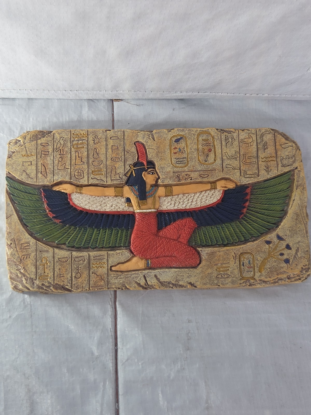 Veronese Egyptian Winged Goddess Isis Stone Look Wall Relief Hanging Plaque Veronese Egyptian Winged Goddess Isis Stone Look Wall Relief Hanging Plaque
