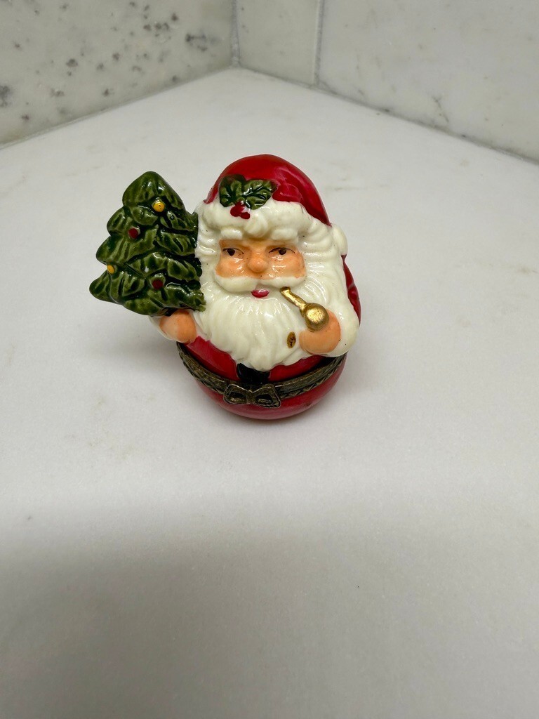 Vintage Midwest of Cannon Falls PHB Santa Claus Porcelain Hinged Trinket Vintage Midwest of Cannon Falls PHB Santa Claus Porcelain Hinged Trinket