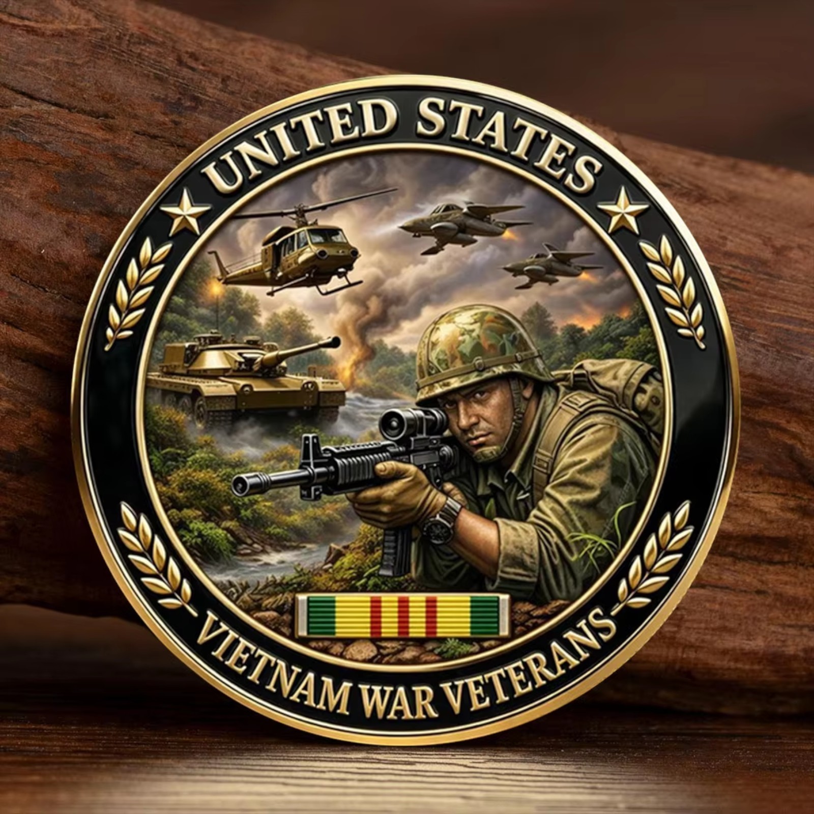 Vietnam War Veteran Challenge Coin 1955-1975 US Military Gift