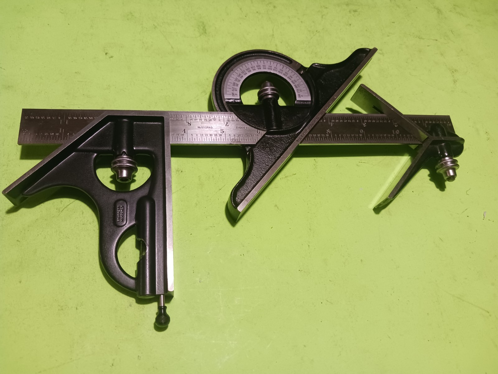 Starrett Combination Square 5pcs Head,protactor ,center head, 12\ Starrett Combination Square 5pcs Head,protactor ,center head, 12\