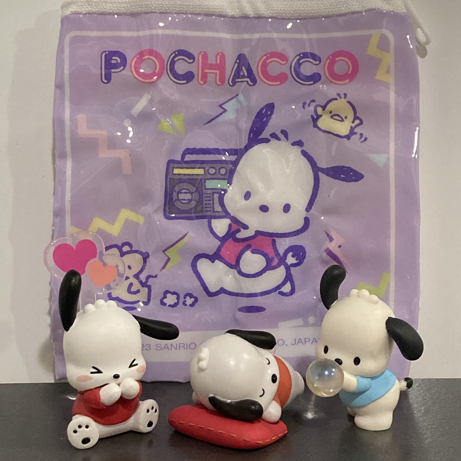 Pochacco Figures Lot Of 3 Official Hello Kitty & Friends Sanrio Collectible Toys