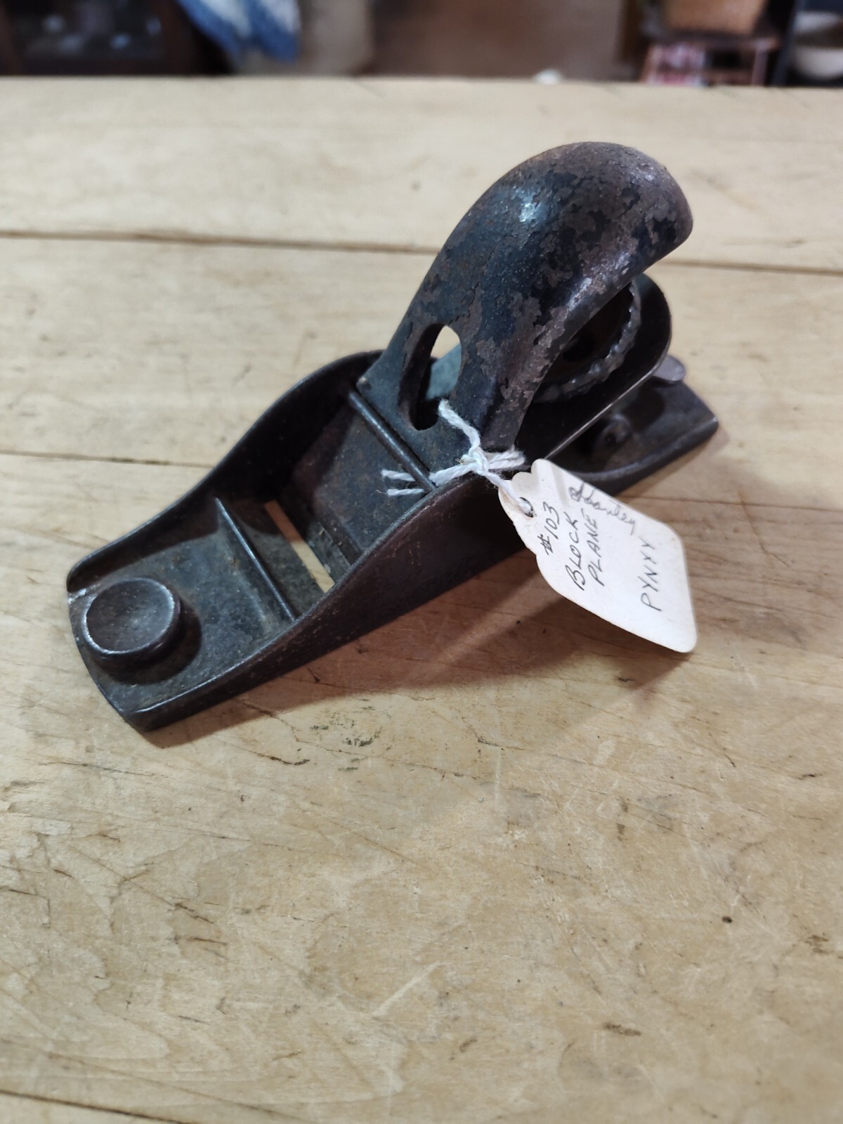 Vintage Stanley No. 103 Block Plane Woodworking Shave with Blade 