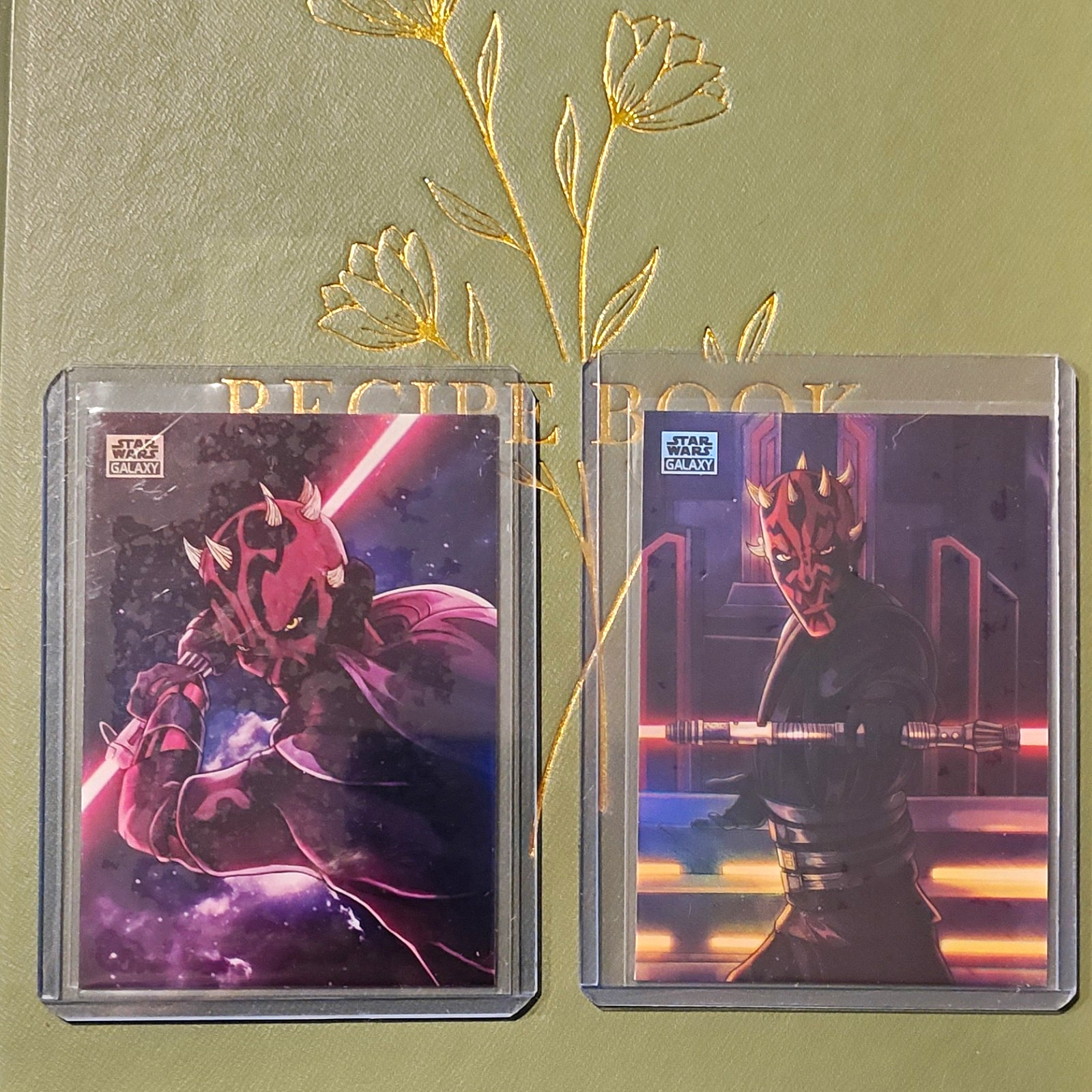 2024 Topps Star Wars Chrome Galaxy Darth Maul Insert Cards AS-7 AS-8 (2)