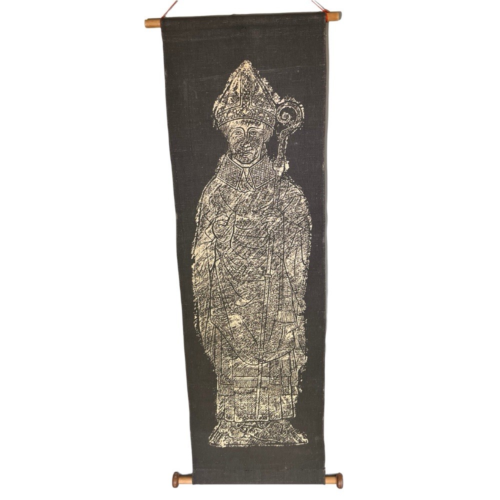 Rare Irish Textile Wall Hanging, Saint Patrick, Kilkenny Design Workshops, 70s