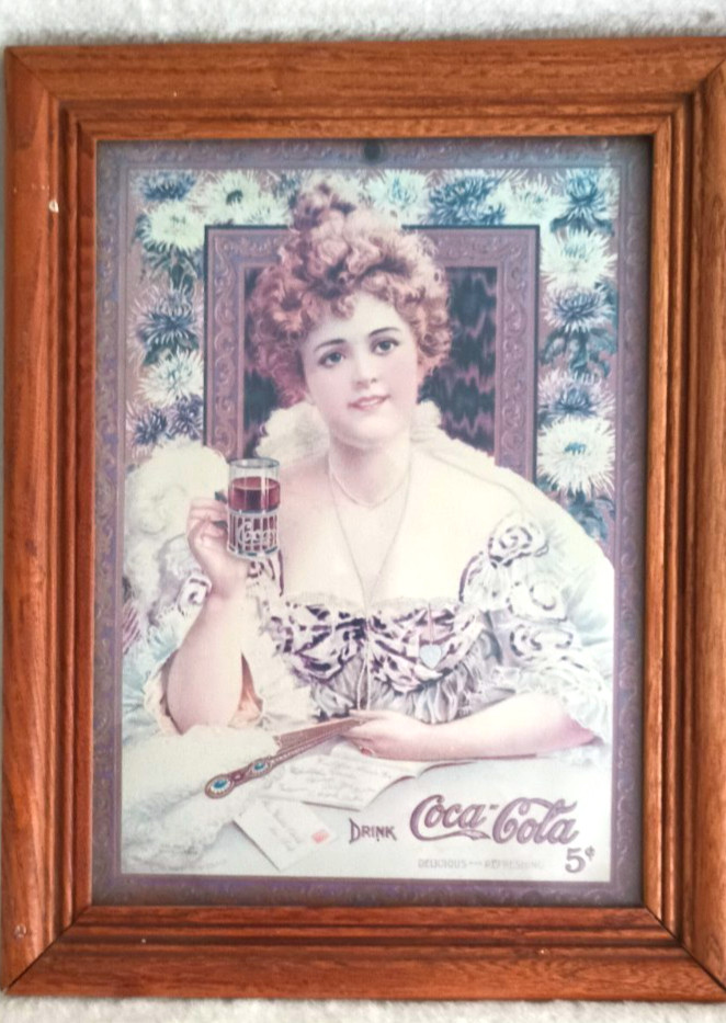 Vintage Coca-Cola Hilda Clark Framed Print 15” × 12” — 1994 Label