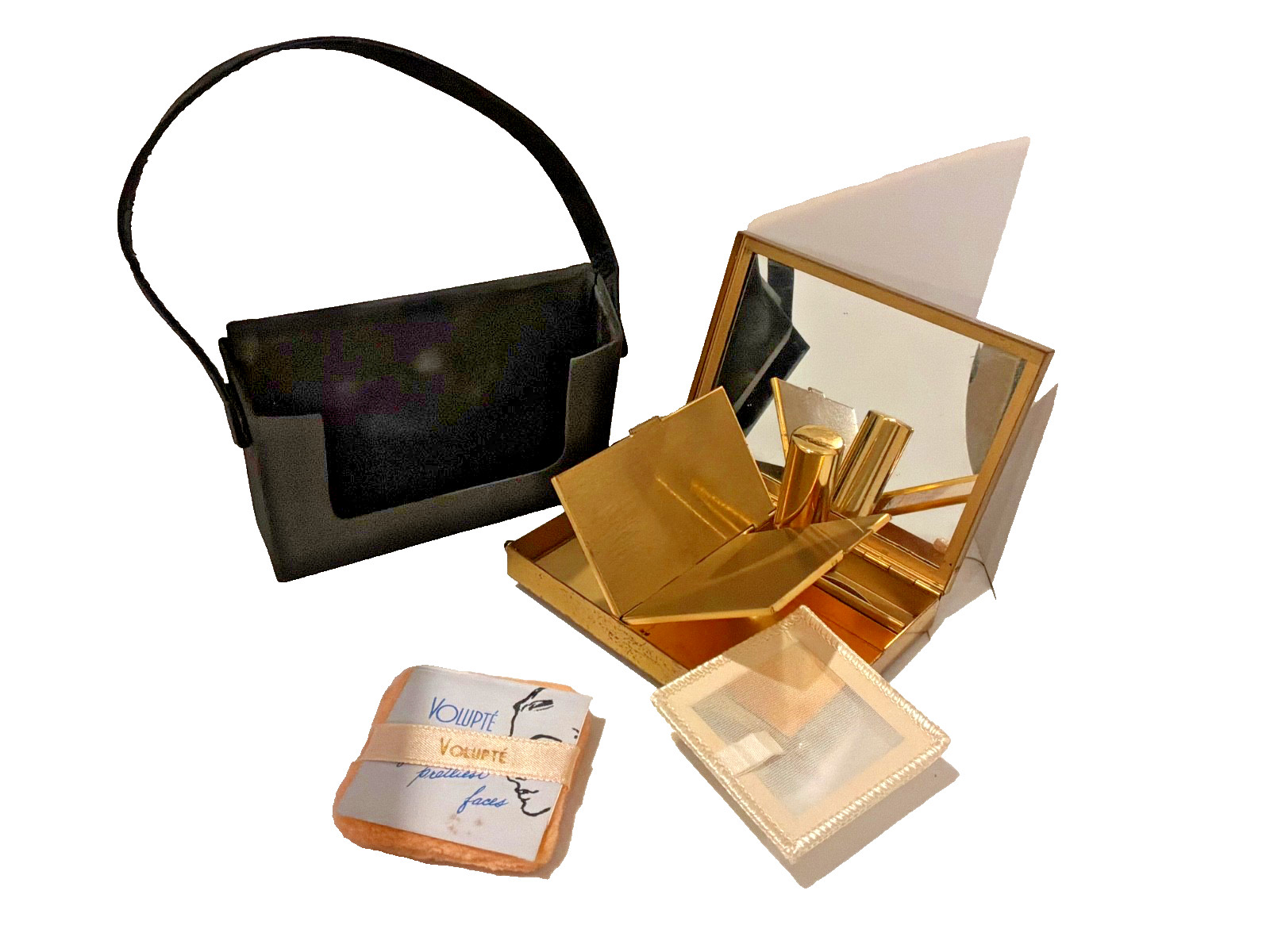 VTG VOLUPTE USA Sophisticase Makeup Compact Purse Unused Papers Complete 1950s