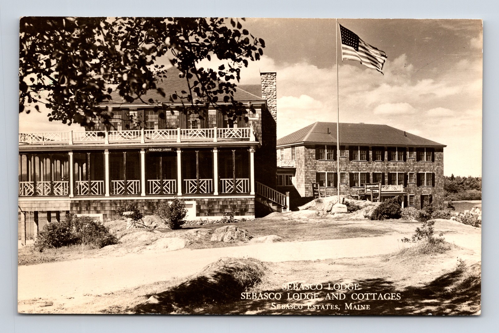 1943 RPPC Sebasco Lodge Hotel Inn Sebasco Estates ME W Russell Baird Postcard 1943 RPPC Sebasco Lodge Hotel Inn Sebasco Estates ME W Russell Baird Postcard