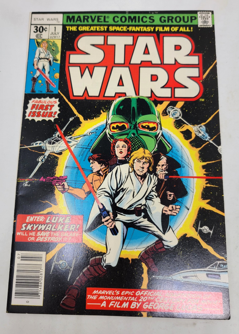 STAR WARS #1  1977 1ST PRINT LUKE SKYWALKER DARTH VADER  HAN SOLO 9.0+    *02