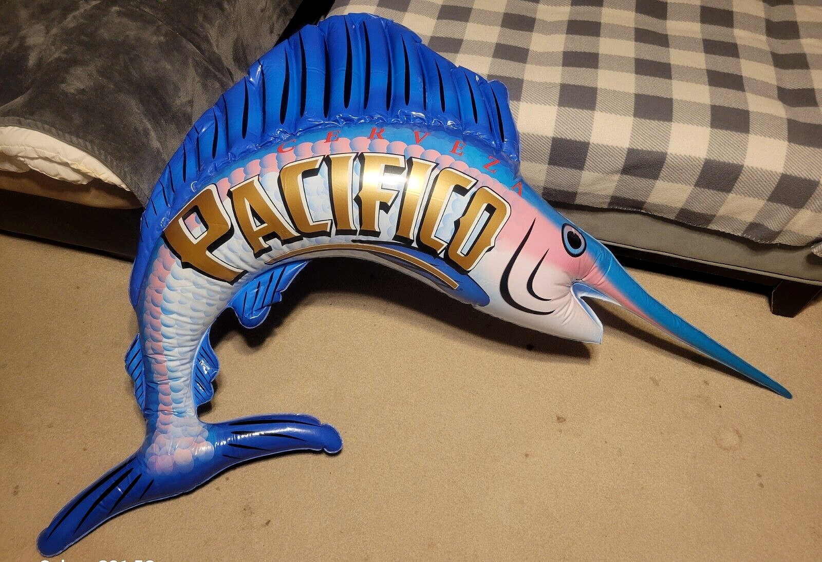 PACIFICO BEER HUGE BLOW UP INFLATABLE SAILFISH SWORDFISH MARLIN 5 FEET LONG NEW