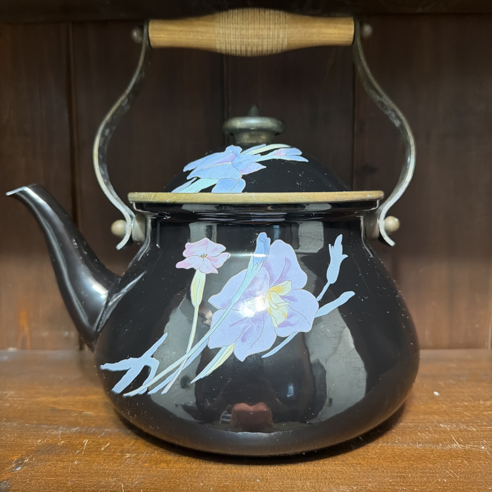 Vintage Mikasa Grande Chef Charisma Black Kettle. UN710 2.5qt Ejiri-Japan