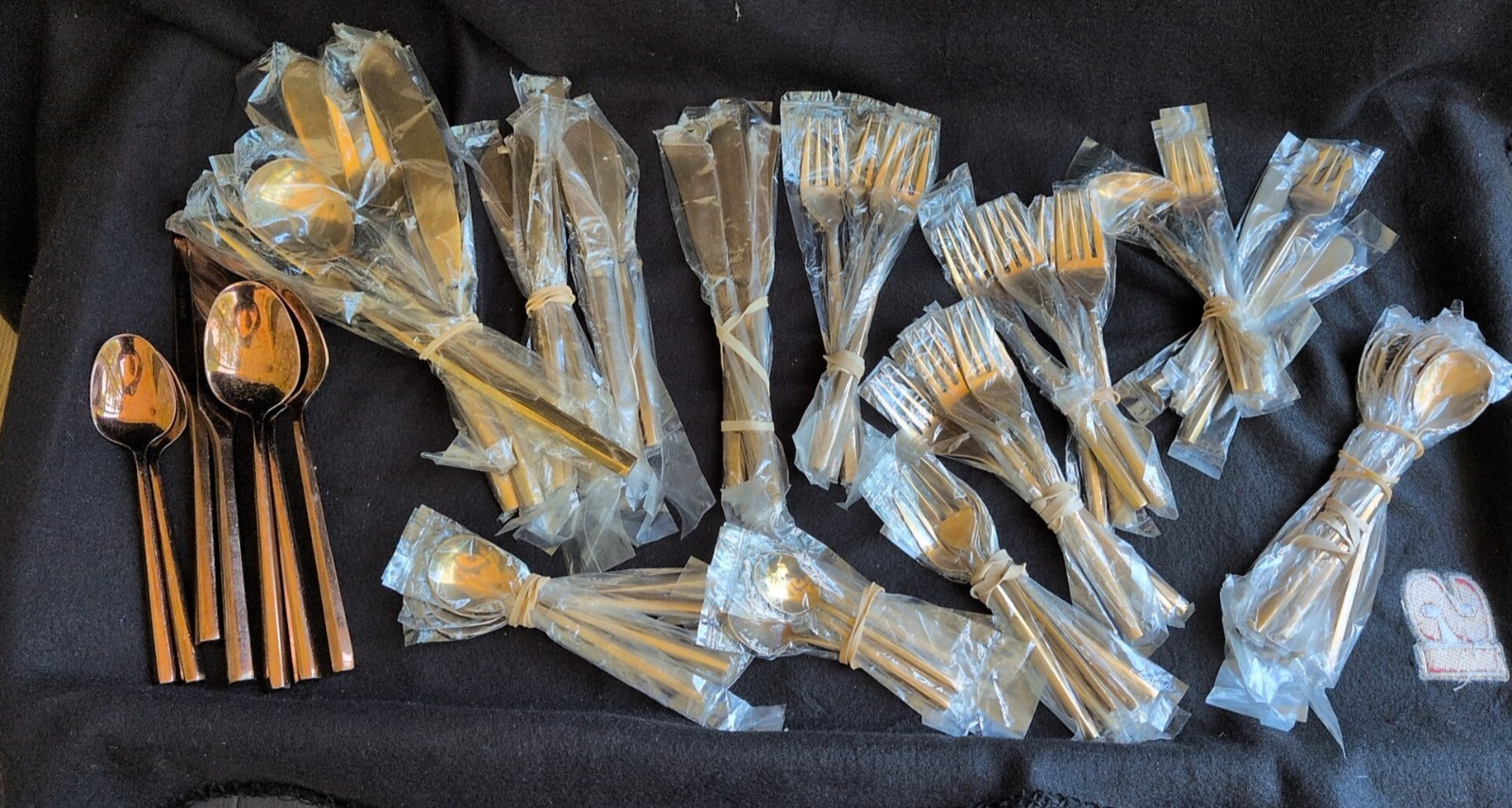 Vintage SIAM Bangkok Thailand 43 pcs Bronze Brass Silverware Utensil Set GUC Vintage SIAM Bangkok Thailand 43 pcs Bronze Brass Silverware Utensil Set GUC