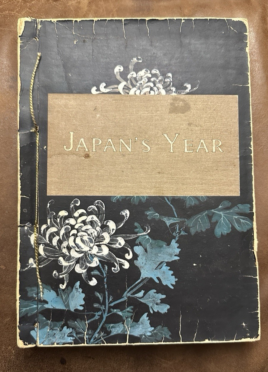RARE 1905 First Ed Japan's Year Carrothers HAND PAINTED COVERS vintage antique