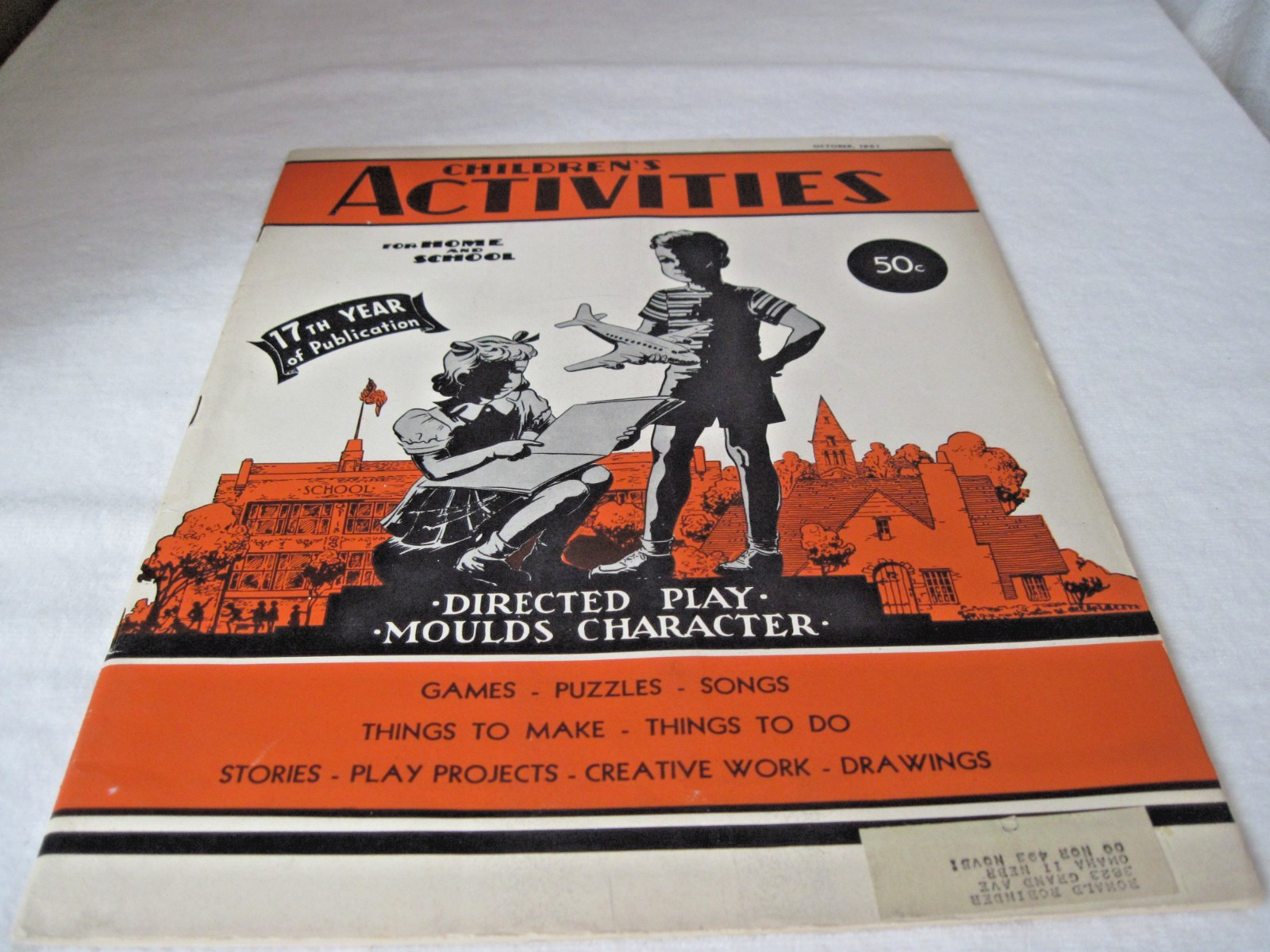 Vtg 1950s Childrens Activity Magazine October 1951 Halloween Things to Make & Do Vtg 1950s Childrens Activity Magazine October 1951 Halloween Things to Make & Do