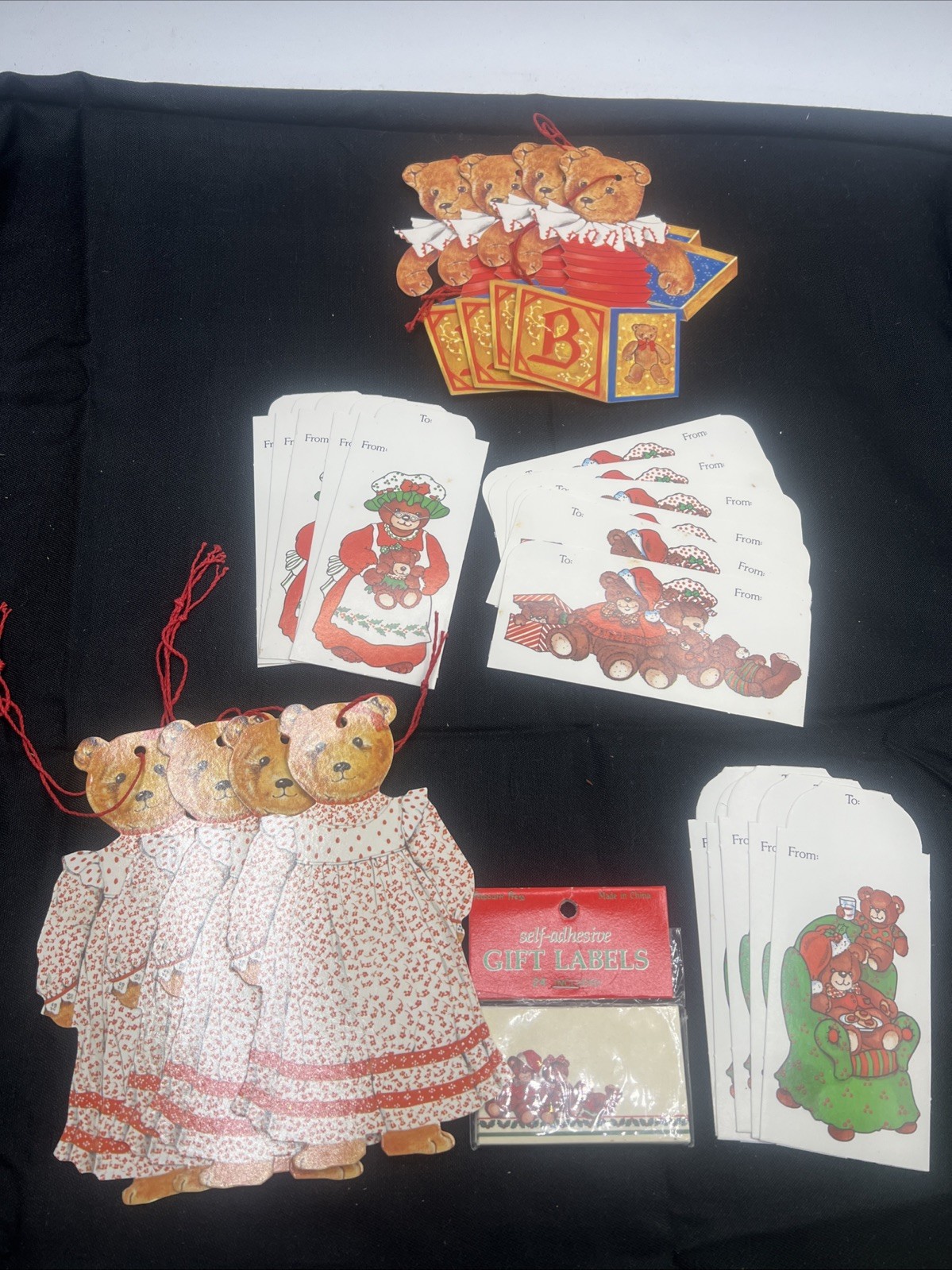 Vintage Teddy Bear Christmas Gift Tags Lot Of 40+ Gordon Fraser Etc