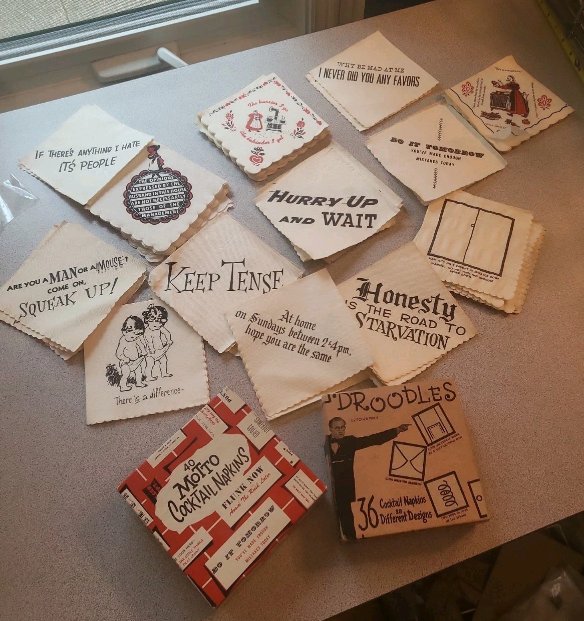 Vintage Novelty Cocktail Napkins