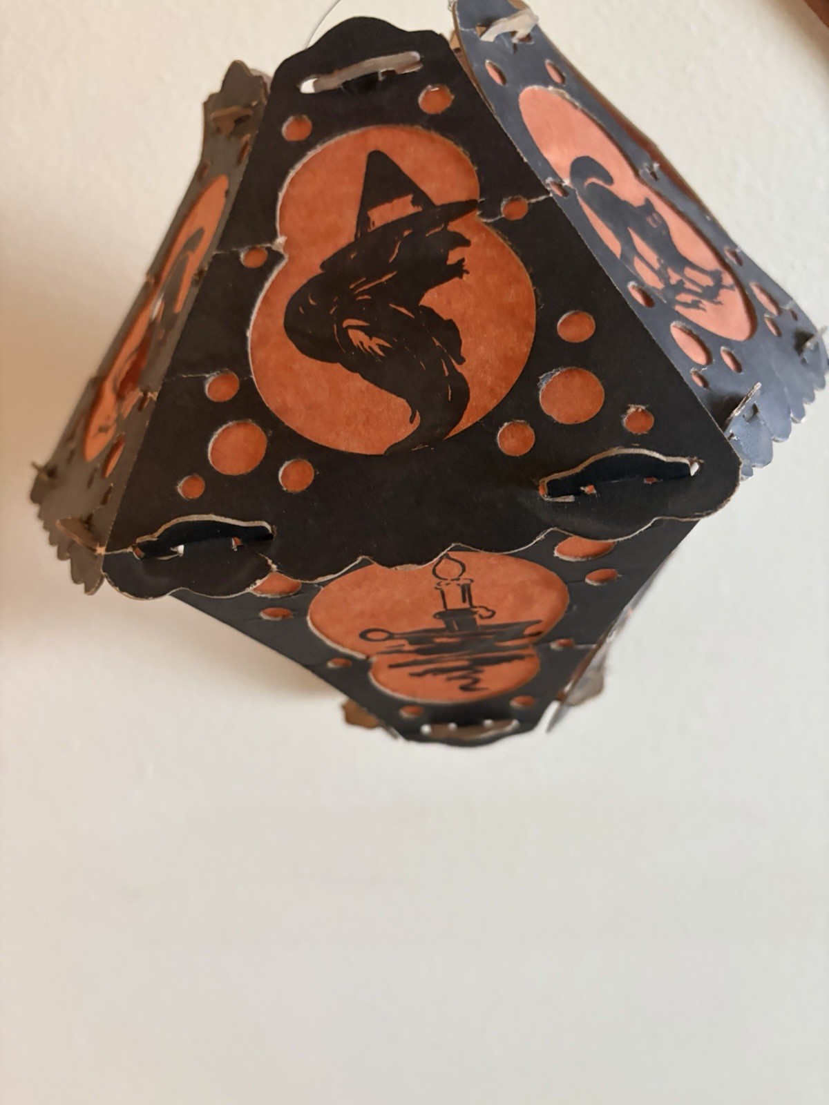 Antique Paper Halloween Lantern Very Rare Made In The USA Antique Paper Halloween Lantern Very Rare Made In The USA