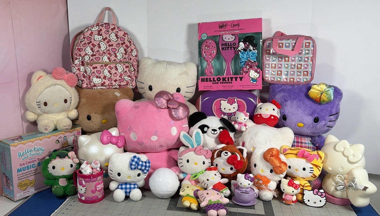 Huge Hello Kitty Sanrio Lot BAB Plush Backpack Toys Accessories Collectible Huge Hello Kitty Sanrio Lot BAB Plush Backpack Toys Accessories Collectible