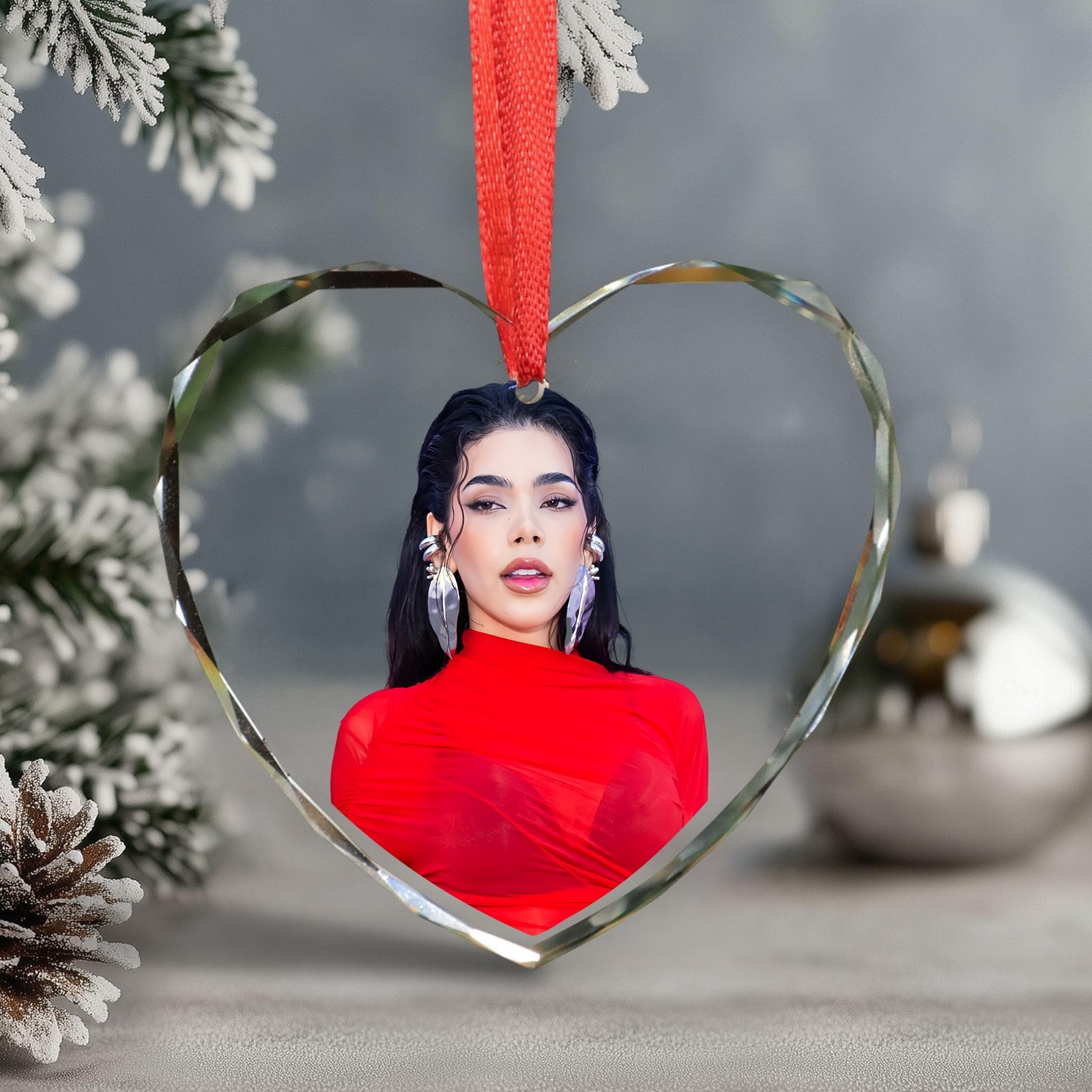 Kenia Os Christmas Ornament, Celebrity Fan Holiday Gift, Acrylic or Glass